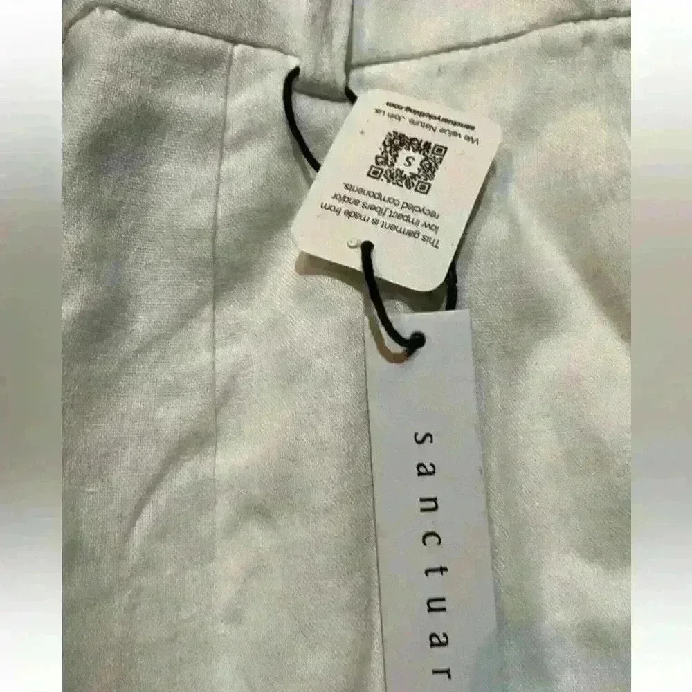 sanctuary pants White Linen Blend Womens Size 27 NWT